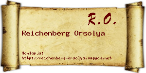 Reichenberg Orsolya névjegykártya