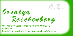 orsolya reichenberg business card